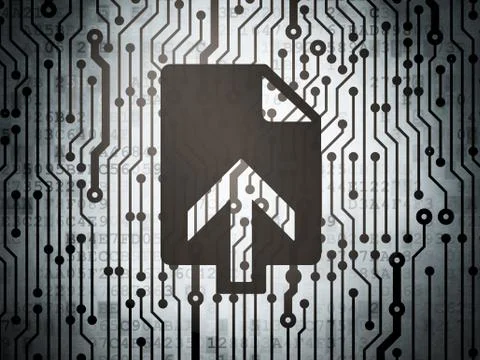 Web development concept: circuit board with Upload イラスト素材