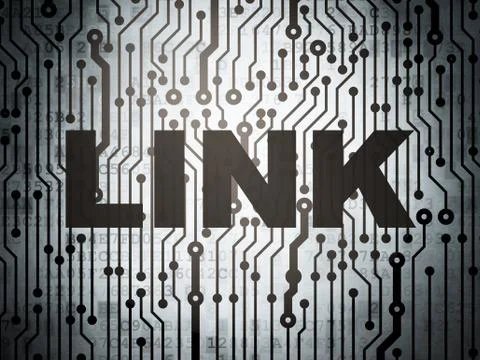 Web development concept: circuit board with Link Stock-Illustration