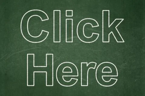 Web development concept: Click Here on chalkboard background Stockillustratie