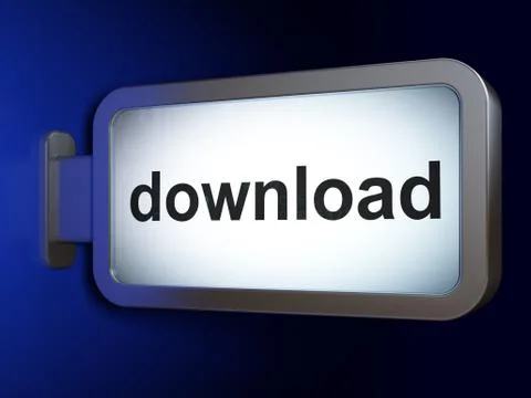 Web development concept: Download on billboard background Stock-Illustration
