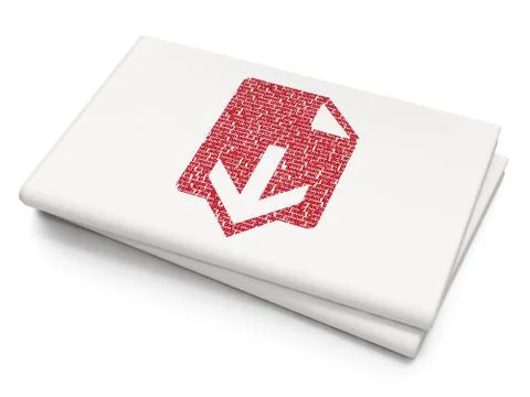 Web development concept: Download on Blank Newspaper background Stock Illustration