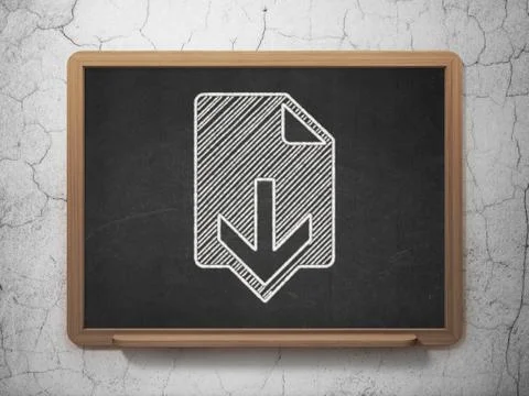 Web development concept: Download on chalkboard background イラスト素材