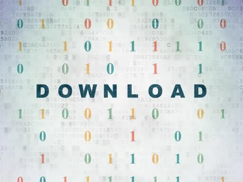 Web development concept: Download on Digital Paper background Stockillustratie