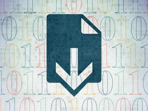 Web development concept: Download on Digital Paper background 스톡 일러스트