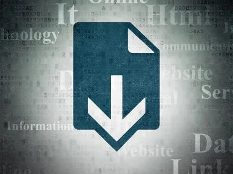 Web development concept: Download on Digital Data Paper background Stock Illustration