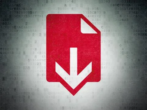 Web development concept: Download on Digital Data Paper background Stock Illustration