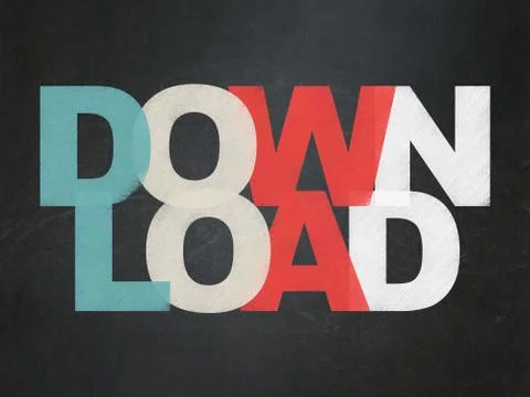 Web development concept: Download on School board background イラスト素材