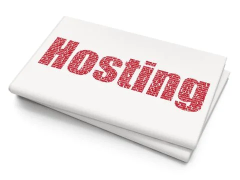 Web development concept: Hosting on Blank Newspaper background Stock-Illustration