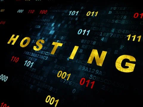 Web development concept: Hosting on Digital background Stock-Illustration