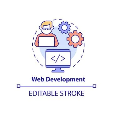 Web development concept icon Illustrazione stock