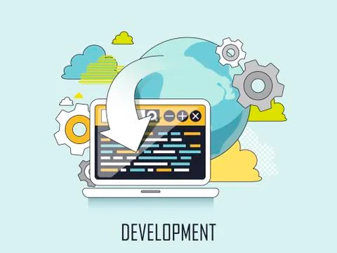 Web development concept 스톡 일러스트