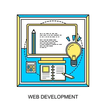 Web development concept Illustrazione stock
