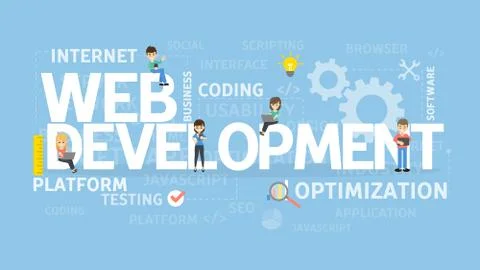 Web development concept. Illustrazione stock
