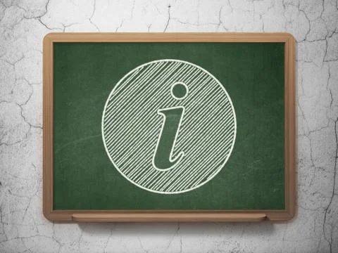 Web development concept: Information on chalkboard background Illustrazione stock