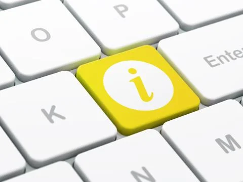 Web development concept: Information on computer keyboard background イラスト素材