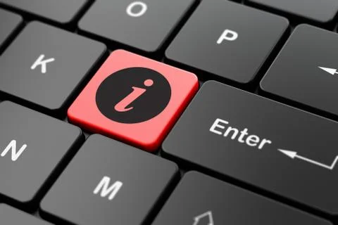 Web development concept: Information on computer keyboard background Stock Illustration
