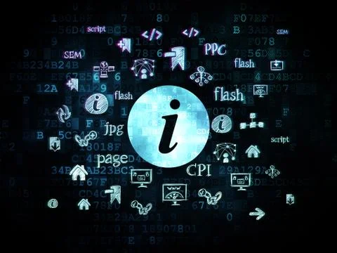 Web development concept: Information on Digital background Illustrazione stock