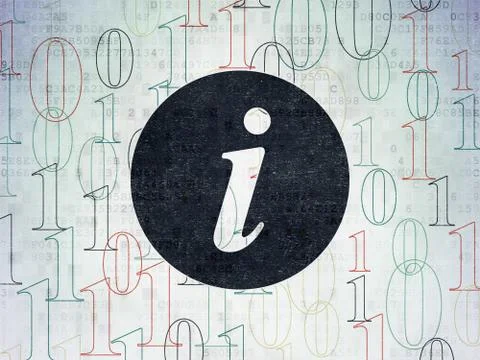 Web development concept: Information on Digital Paper background 库存插图