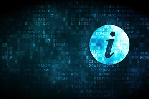 Web development concept: Information on digital background 스톡 일러스트