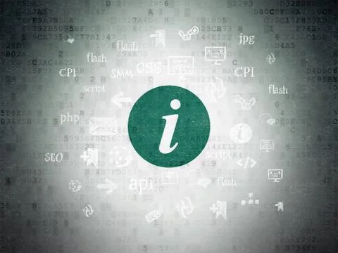 Web development concept: Information on Digital Data Paper background Stock Illustration