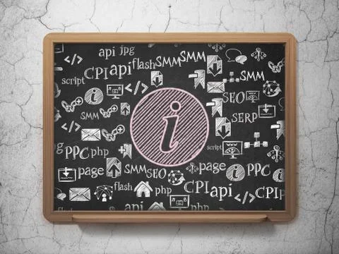 Web development concept: Information on School board background イラスト素材