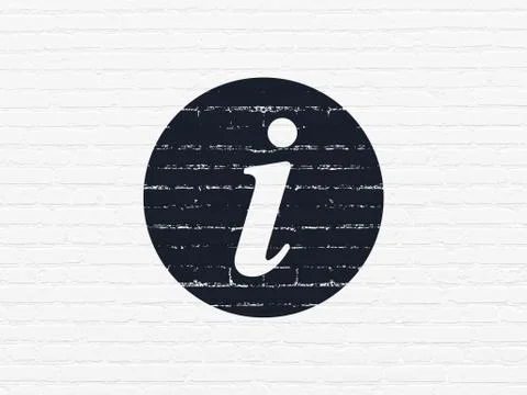 Web development concept: Information on wall background Stock Illustration