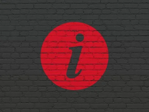 Web development concept: Information on wall background Stock Illustration