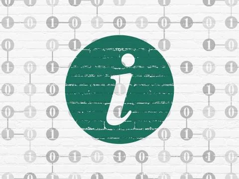 Web development concept: Information on wall background Stock Illustration