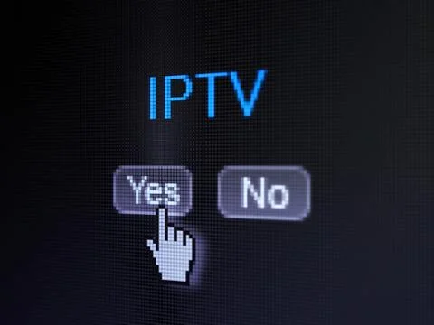 Web development concept: IPTV on digital computer screen イラスト素材