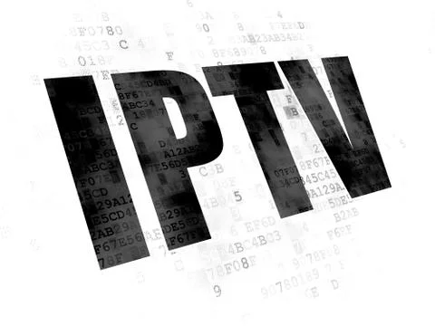 Web development concept: IPTV on Digital background Illustrazione stock