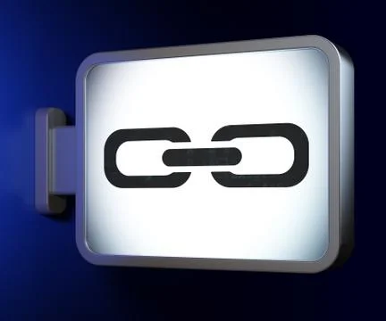 Web development concept: Link on billboard background Stock Illustration