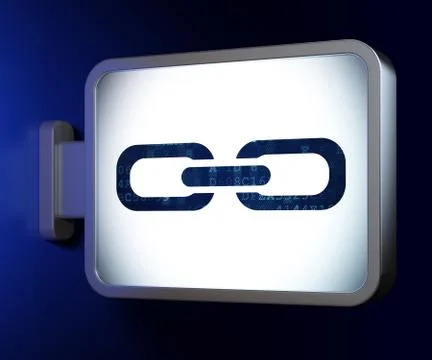 Web development concept: Link on billboard background Stock Illustration