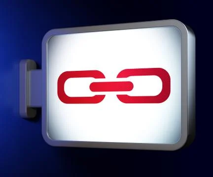 Web development concept: Link on billboard background Stock Illustration