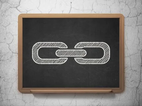 Web development concept: Link on chalkboard background Stock Illustration