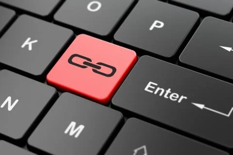 Web development concept: Link on computer keyboard background イラスト素材