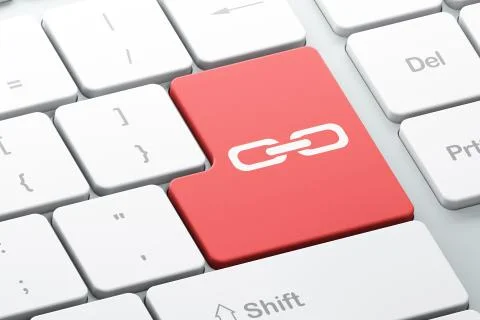 Web development concept: Link on computer keyboard background Stock Illustration