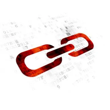 Web development concept: Link on Digital background Stock Illustration