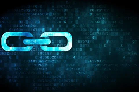 Web development concept: Link on digital background イラスト素材