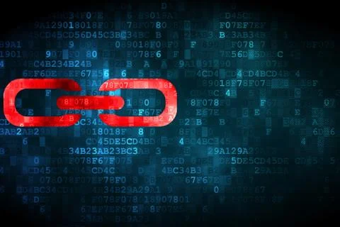 Web development concept: Link on digital background Ilustración de archivo