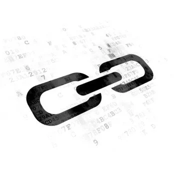 Web development concept: Link on Digital background Ilustración de archivo