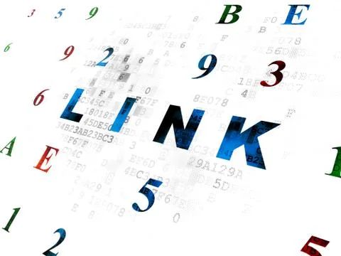 Web development concept: Link on Digital background Stock Illustration