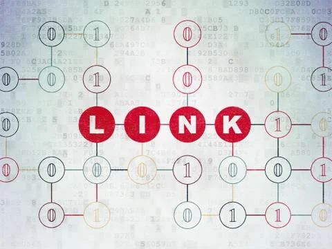 Web development concept: Link on Digital Data Paper background Stock Illustration