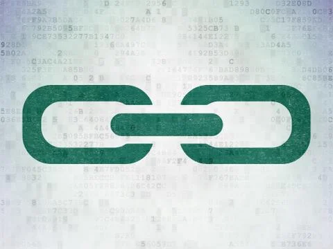 Web development concept: Link on Digital Data Paper background Stock Illustration