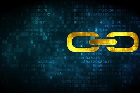 Web development concept: Link on digital background Ilustración de archivo