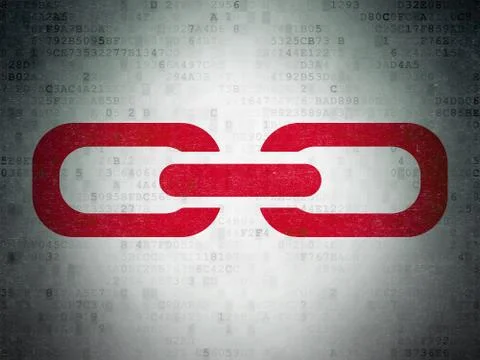 Web development concept: Link on Digital Data Paper background 库存插图