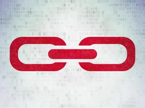 Web development concept: Link on Digital Data Paper background Stock Illustration