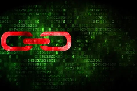 Web development concept: Link on digital background Stock Illustration