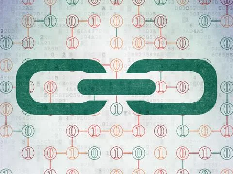 Web development concept: Link on Digital Data Paper background Stock Illustration