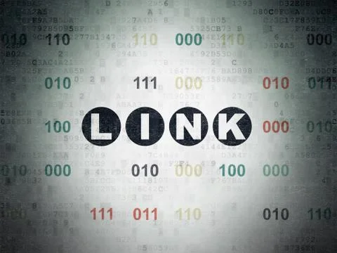 Web development concept: Link on Digital Data Paper background イラスト素材