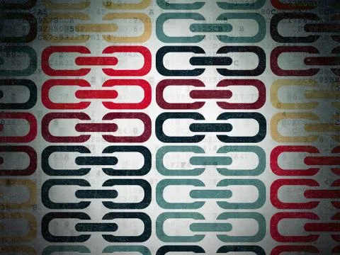 Web development concept: Link icons on Digital Paper background Illustrazione stock